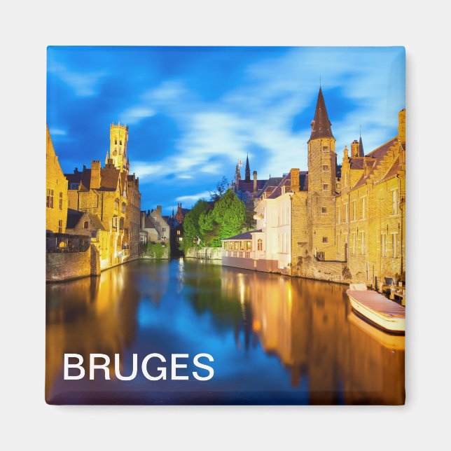 Aimant Sunset à Bruges. Belgique (Devant)