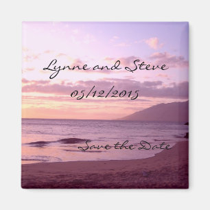 Aimant Sunset Beach Enregistrer la date