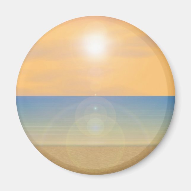 Aimant Sunset Beach Scene : (Devant)