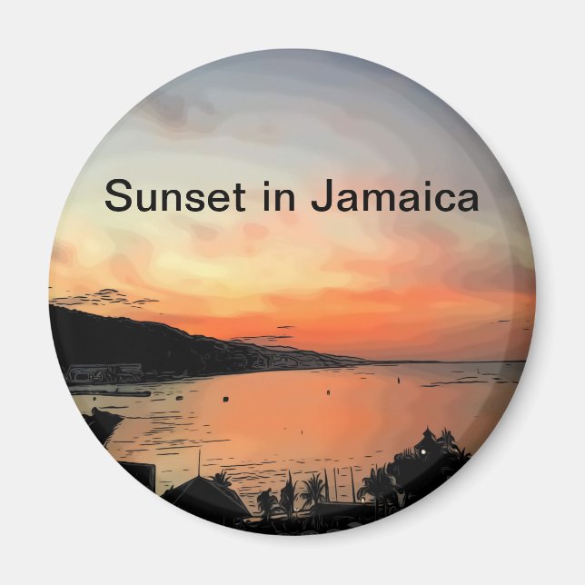 Aimant Sunset en Jamaïque (Devant)