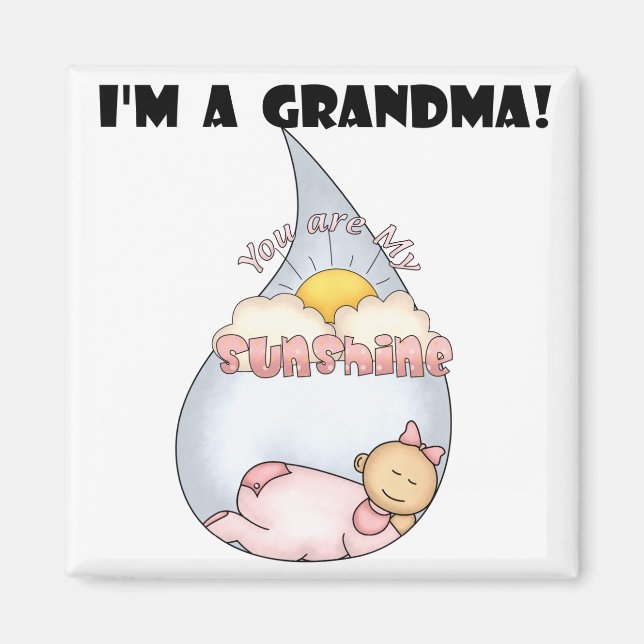Aimant Sunshine de grand-mère - Chemises et cadeaux pour  (Devant)