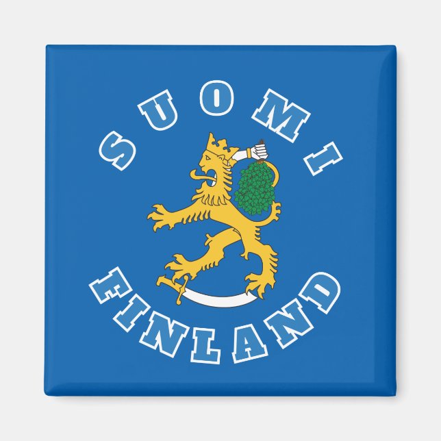 Aimant Suomileijona - Suomi-Finland - jäääkaappimagneetti (Devant)