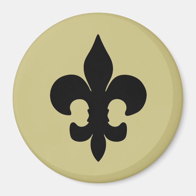 Aimant Super Black Fleur de lis (Devant)