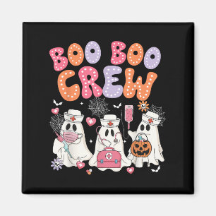 Aimant Super Boo Boo Crew Nurse Funny Ghost Halloween Te