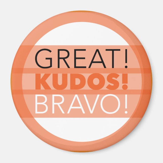 Aimant Super ! Bravo ! Bravo ! Aimant, Arrondi (Devant)