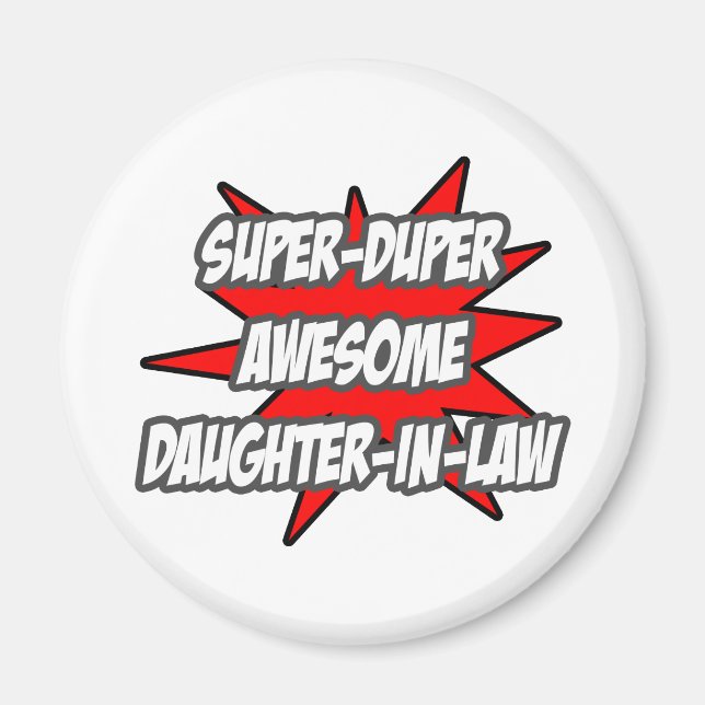 Aimant Super Duper Awesome Belle-Fille (Devant)