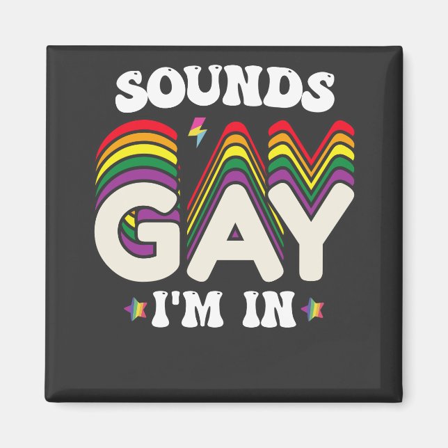 Aimant Super LGBT Pride Sonne Gay I In (Devant)