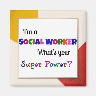 Aimant Super puissance du travailleur social