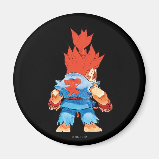 Aimant Super Puzzle Fighter II Turbo Akuma (Devant)