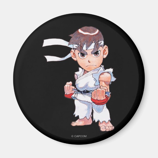 Aimant Super Puzzle Fighter II Turbo Ryu (Devant)