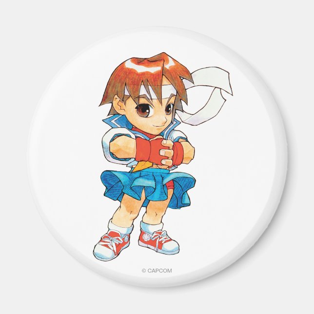 Aimant Super Puzzle Fighter II Turbo Sakura 2 (Devant)