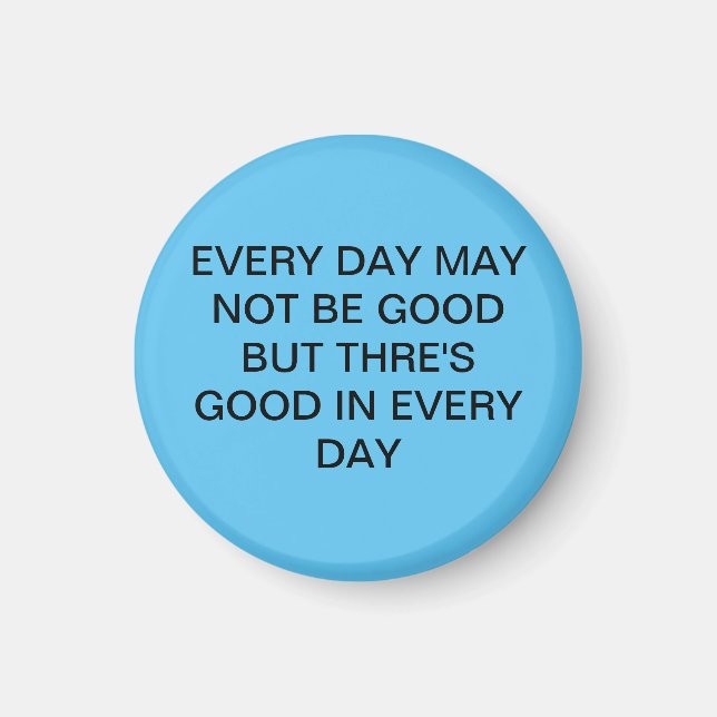 Aimant Superbe Bleu Doux Superbe Avec Texte (Devant)