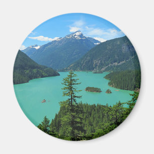 Aimant Superbe paysage de lacs de montagne à Washington