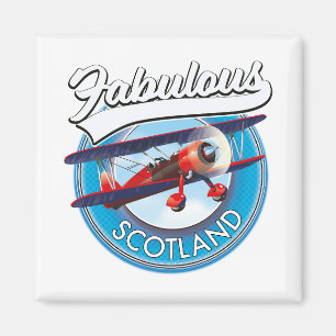 Aimant Superbe Scotland style rétro patch voyage