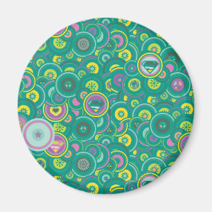 Aimant Supergirl Circle Motif vert