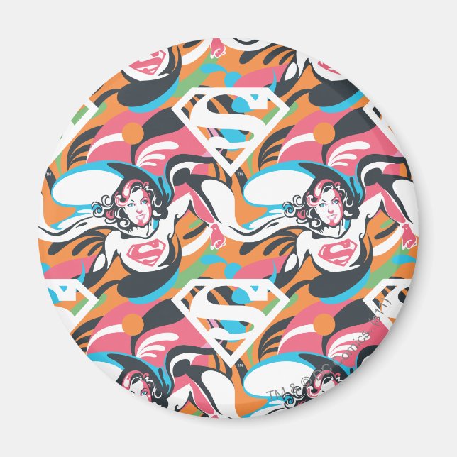 Aimant Supergirl Color Splash Swirls Pattern 4 (Devant)