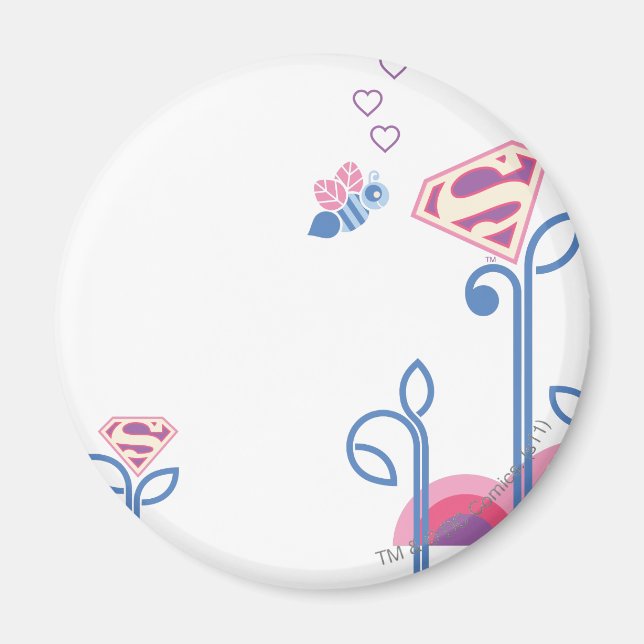 Aimant Supergirl love bee (Devant)