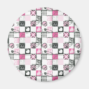 Aimant Supergirl Motif de crânes et de poupées