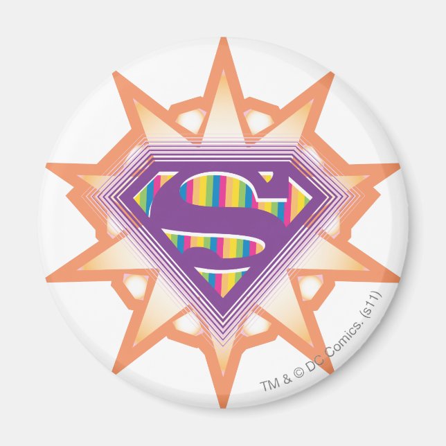 Aimant Supergirl Orange Starburst (Devant)