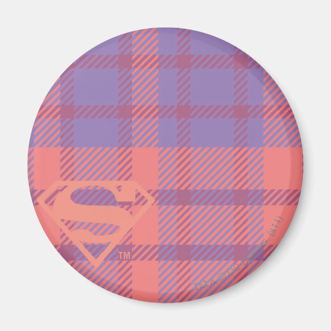 Aimant Supergirl Pink and Purple Pattern (Devant)