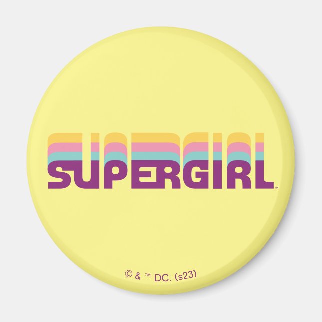 Aimant Supergirl Retro Colorshift Graphic (Devant)