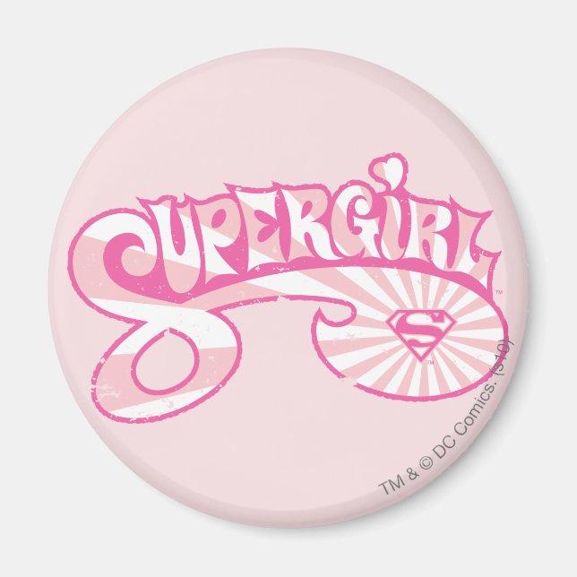 Aimant Supergirl Rose Logo Star Burn (Devant)