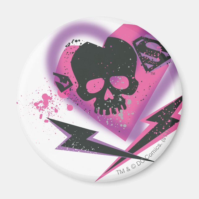 Aimant Supergirl Skuls et Lightning (Devant)