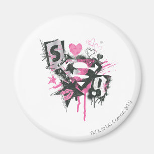 Aimant Supergirl Spills and Scribbles Collage