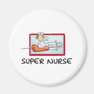 Aimant superinfirmière - Soins infirmiers humoristiques e