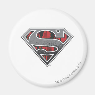 Aimant Superman S-Shield Logo de Grey et Red City