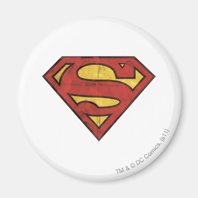 Aimant Superman S-Shield | Logo Grunge (Devant)