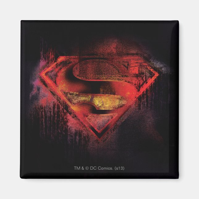 Aimant Superman S-Shield | Logo peint (Devant)