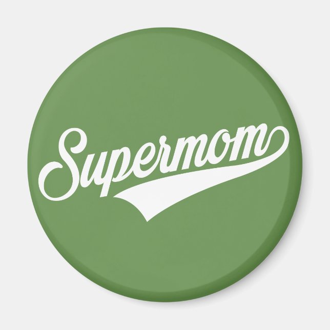 Aimant Supermom(vert), (Devant)