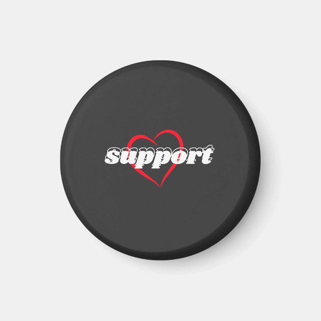 Aimant Support Heart Design – Red Love Symbol with Bold  (Devant)