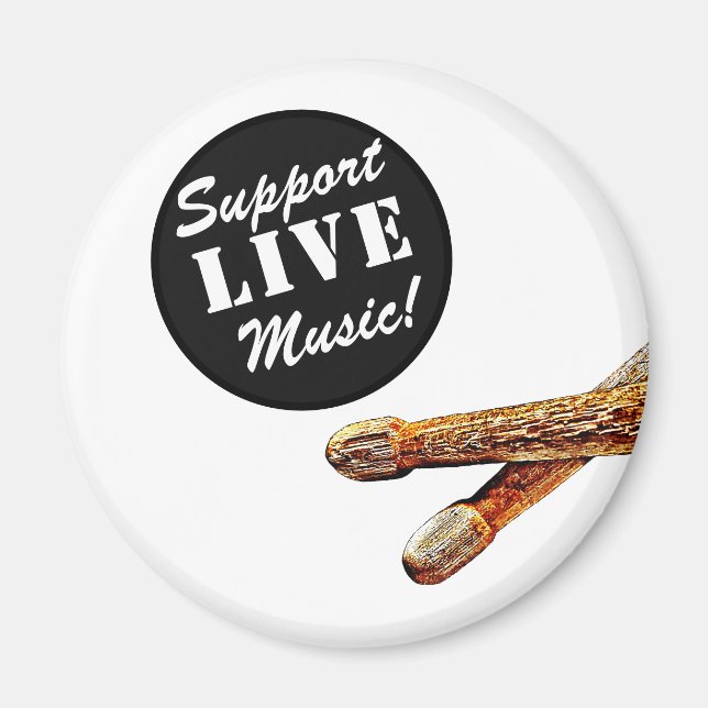 Aimant Support Musique Live Stick Musician Band Merch (Devant)