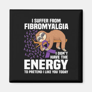 Aimant Support Purple Ribbon Warrior Fibromyalgia