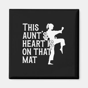 Aimant Sur Ce Mat Karate Tante Fière Tante Karate