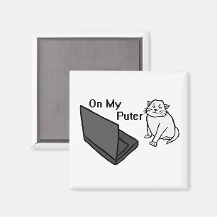 Aimant Sur Mon Ordinateur Drôle De Chat Blanc Mème