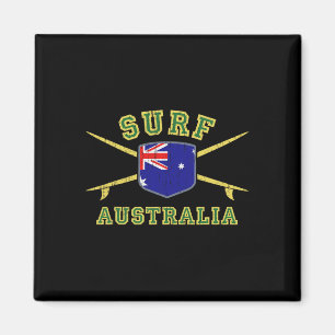 Aimant Surf Australie Planches de Surf Vintage Drapeau Au