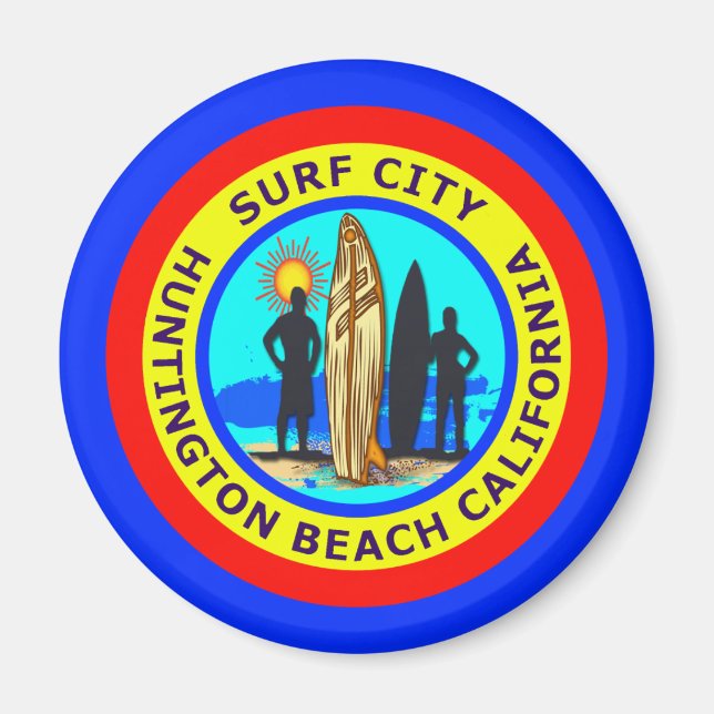 AIMANT SURF CITY HUNTINGTON BEACH CALIFORNIE (Devant)