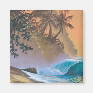 Aimant Surf de plage de baie de Hanalei