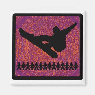 Aimant Surf des neiges ALINE droit