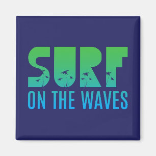 Aimant Surf Sur L'Affiche Des Vagues