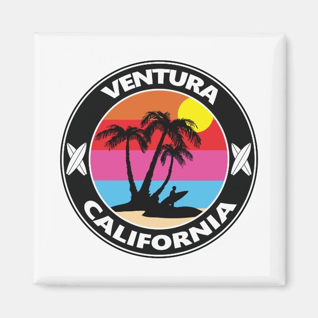 Aimant Surf Ventura Californie (Devant)