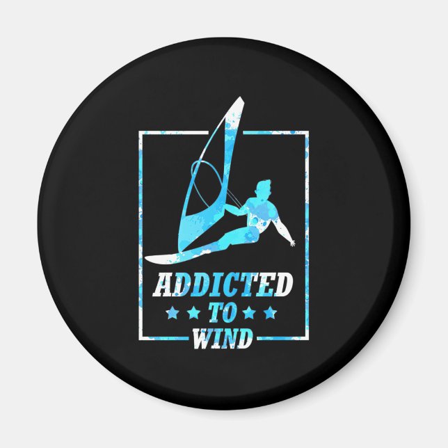 Aimant Surfer Addicité Au Vent (Devant)