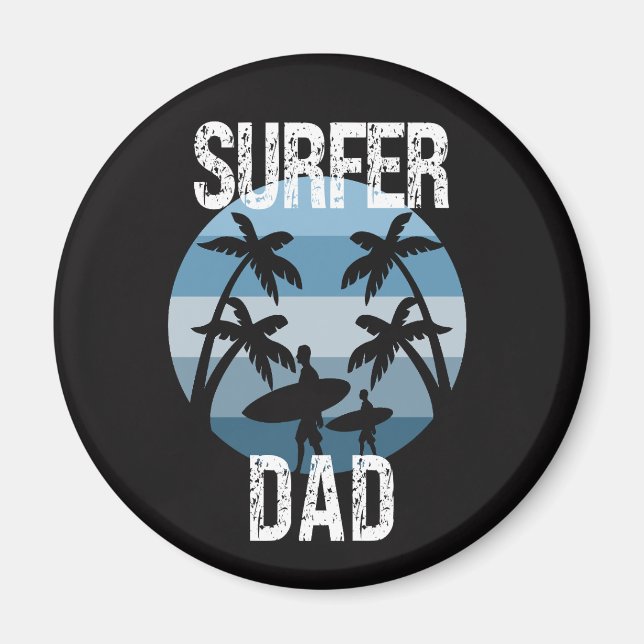 Aimant Surfer papa (Devant)