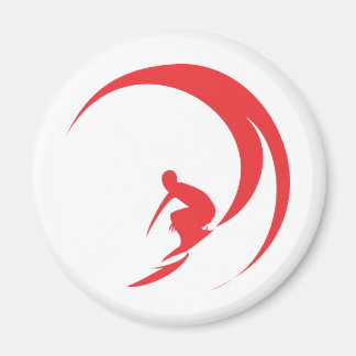 Aimant Surfer rouge