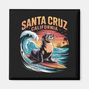 Aimant Surfer Surf les années 70 80s Père Noël Cruz Calif