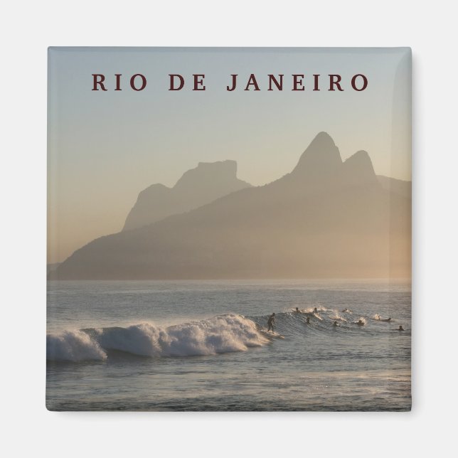 aimant "Surfers at Arpoador, Rio de Janeiro" (Devant)