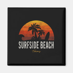 Aimant Surfside Beach Tx Texas Beach Palms Surf de vacanc
